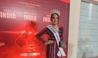 Ananya Sharma from agra won the title crown of "Miss Forever Teen 2022" in a national level beauty pageant at Jaipur