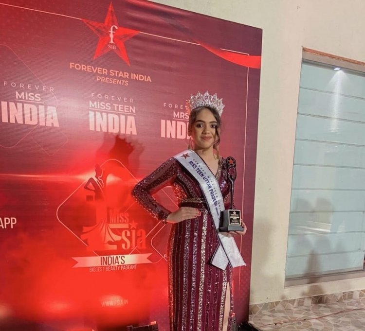 Ananya Sharma from agra won the title crown of "Miss Forever Teen 2022" in a national level beauty pageant at Jaipur